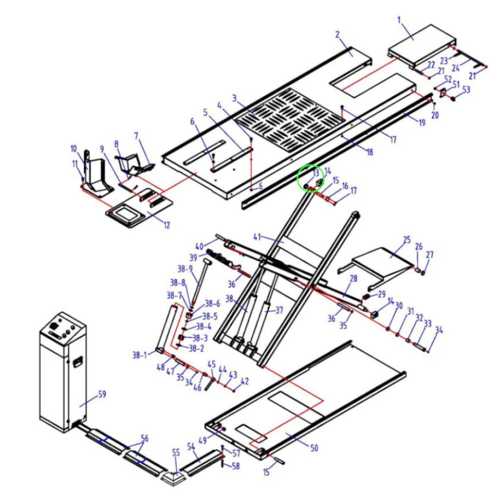 Obere Rolle für TRUSTERS / REMO POWERLIFT 600LL