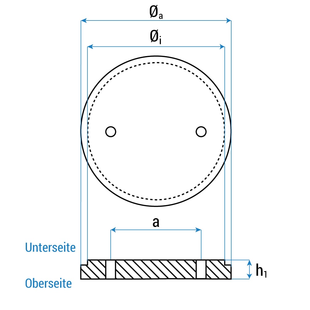 Gummiauflage für autop Hebebühnen » Ø120 mm x10 mm » verstärkt