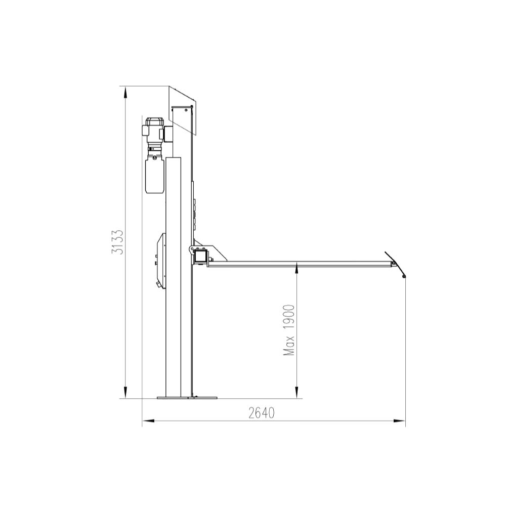 ATH-Single Lift 12PL - Quadhebebühne mit 1200 kg Tragkraft