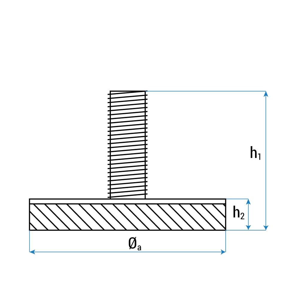 Aufnahme für Werther 2-Säulenhebebühnen 252, 253 mit Ø142 mm