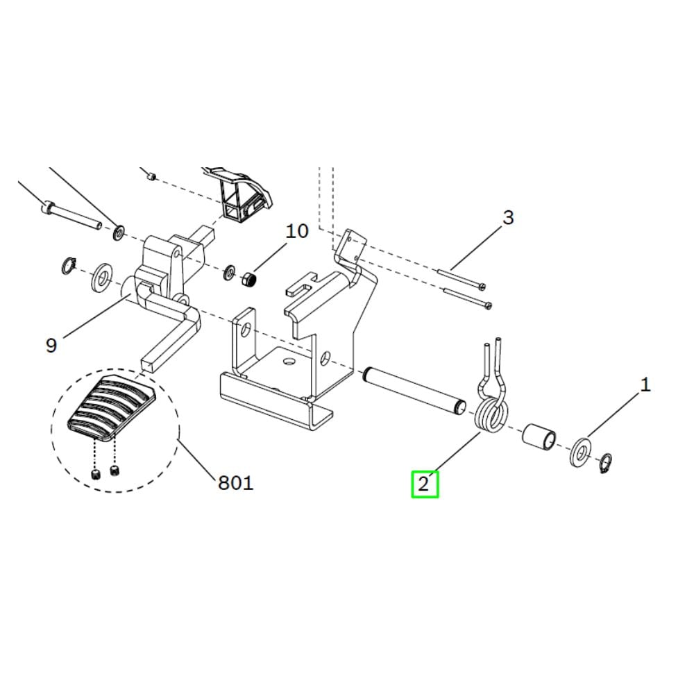 Feder Pedal für Beissbarth MS530, MS630, MS650, MS670