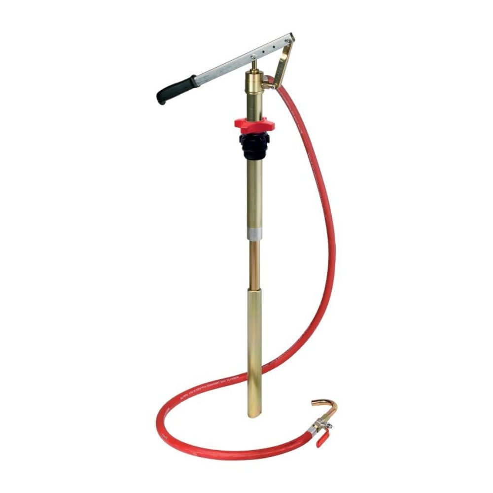Doppeltwirkende Handpumpe für 50-220 kg Fässer mit 2 m flexiblem Abgabeschlauch
