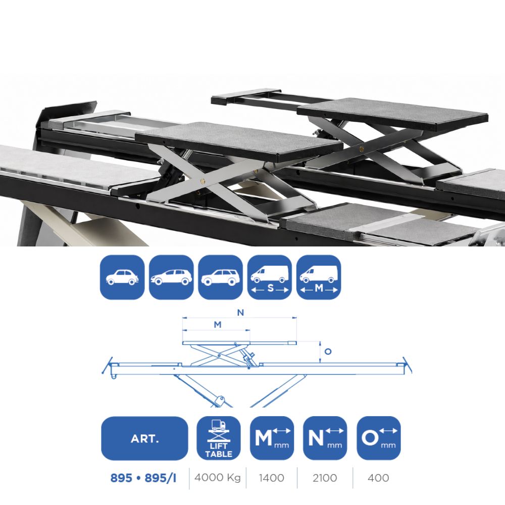 OMCN 895+853/B | Scissor Lift 6t | Play Detector Surface 5500 mm + Wheel-Free