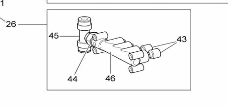 Luftverteiler für Ravaglioli Reifenmontiergerät G1180.30SLIM