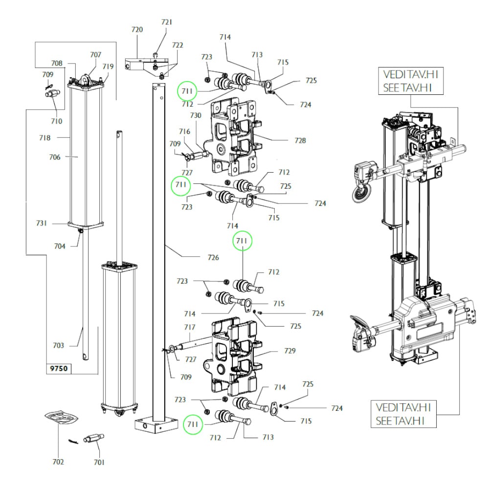 Anpressrolle für Corghi Artiglio 500 Reifenmontiermaschine