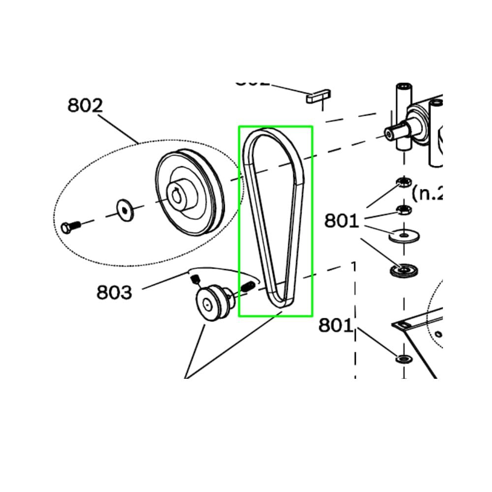 Antriebsriemen für Beissbarth MS-Modelle mit 230V