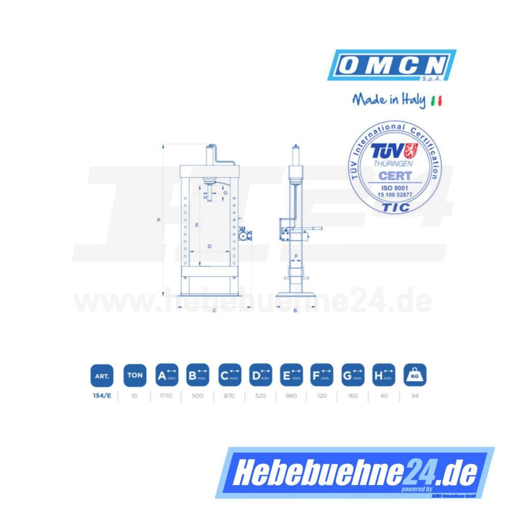 Werkstattpresse 10t » OMCN 154/E » Handpumpe