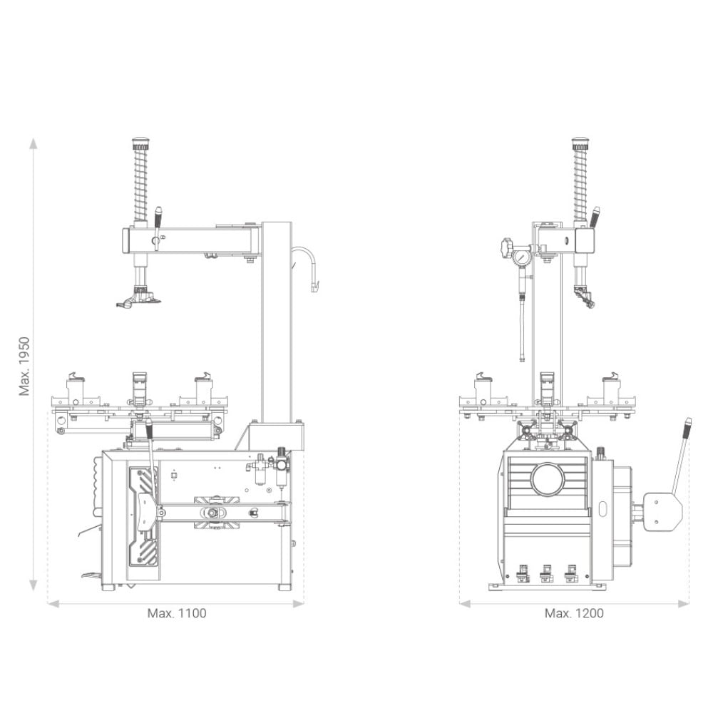 TRUSTERS MOVE4BIKE - Motorrad-Reifenmontiermaschine von 6'' bis 24''