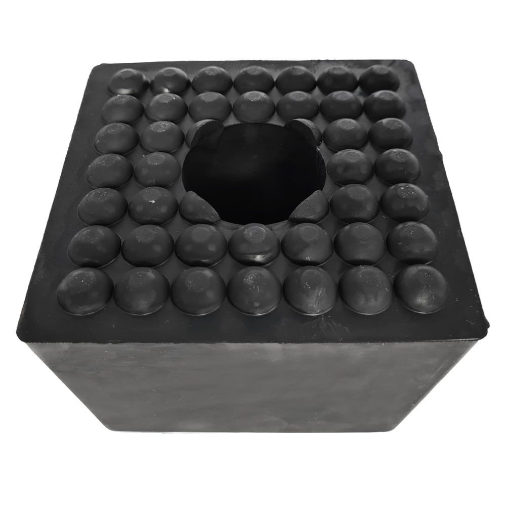 Gummiklotz für Slift Hebebühnen » oben: 120 x 120 mm, unten: 100 x 100 mm, Höhe: 80 mm