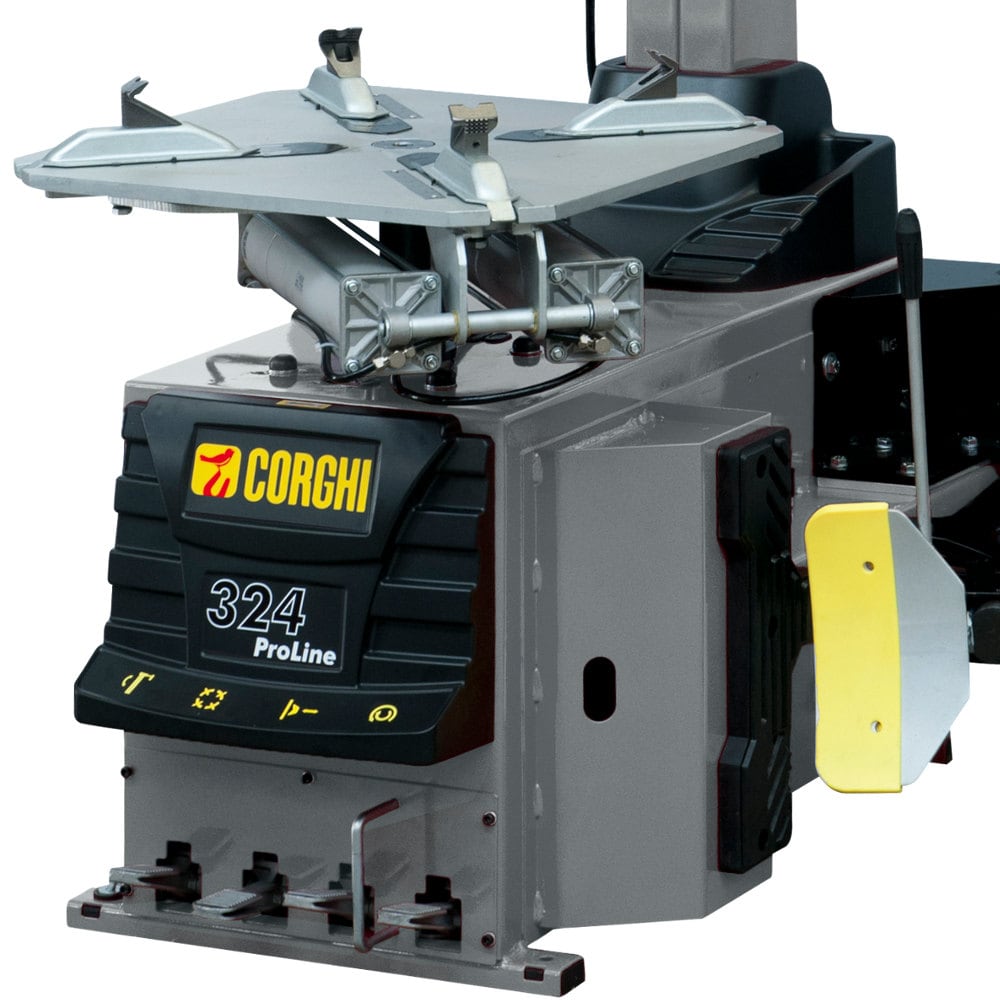 Corghi Proline 324 2V, bis 24", optionaler Hilfsarm für Runflat-Reifen