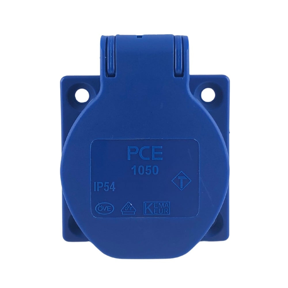 PCE 1050 Schutzkontaktsteckdose blau, IP54