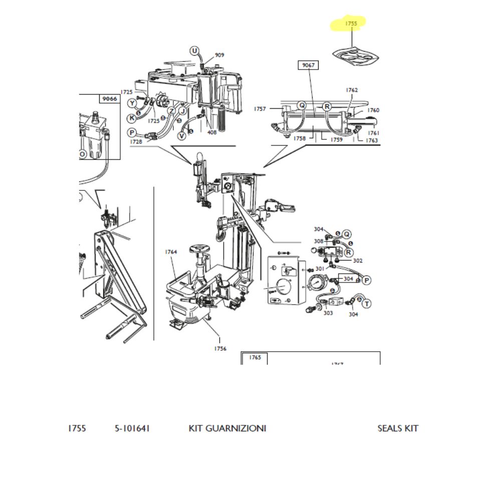 Seal kit tilting cylinder Mondolfo Ferro AQUILA AUDAX | 5-101641