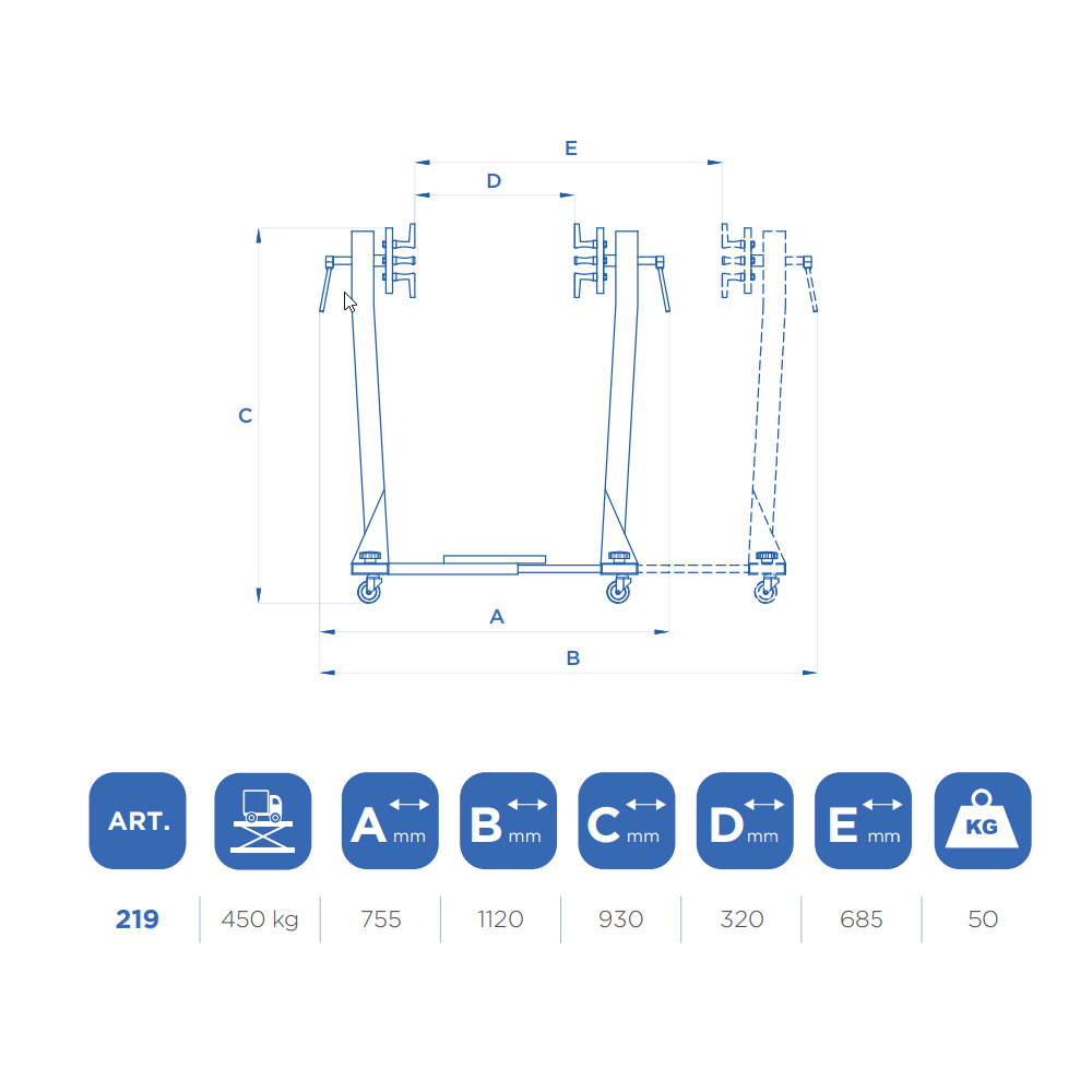 OMCN 219 - Engine stand 450 kg