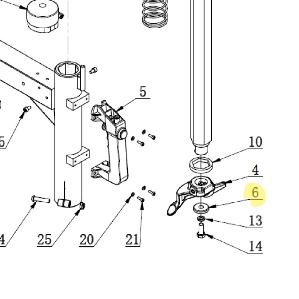 Press washer for mounting head Bright 810, 870L, 885A, 885C-M806B | C-54-1300008