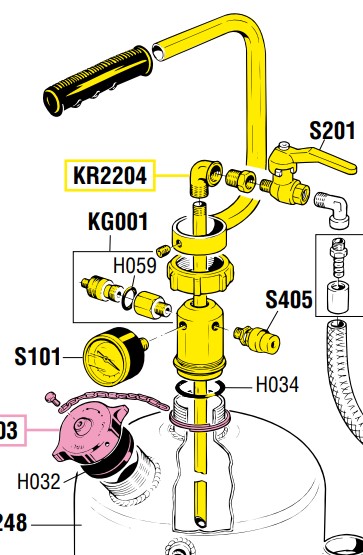 Upper assembly for Raasm/ECODORA oil dispenser 33024