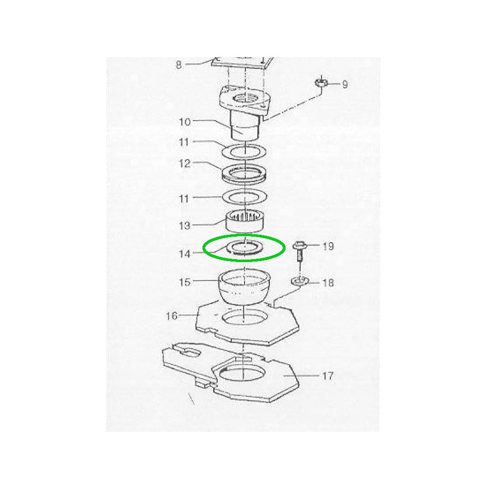 Wellendichtring der Kopflagerung für Hofmann GT, BT, GTE, BTE, MTF, MSE Nr. 1663348