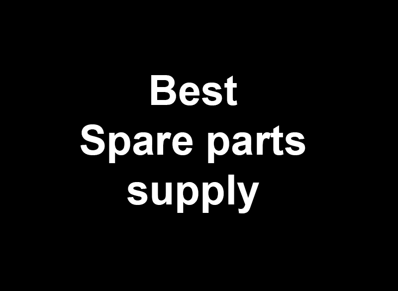 White bold sans-serif text reading Best Spare parts supply displayed in three centered lines on a solid black background