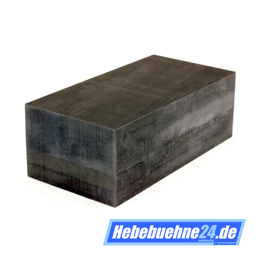 Rubber block for car lifts, solid material, dimensions: 200 x 100 x 70 mm
