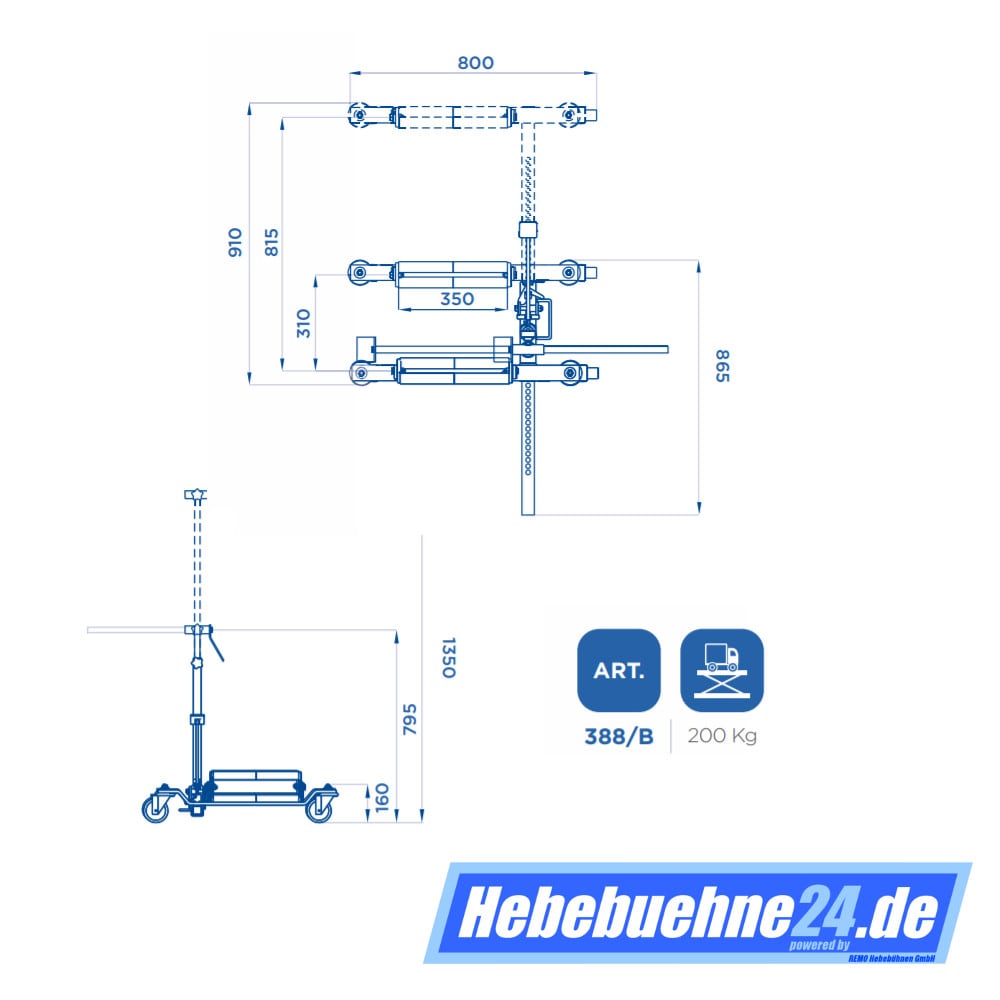 LKW Radmontagehilfe mit 200 kg » OMCN 388/B