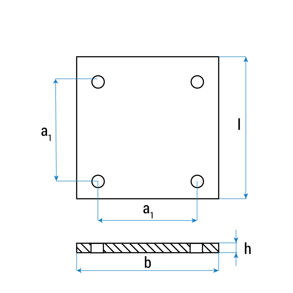 Gummiteller eckig